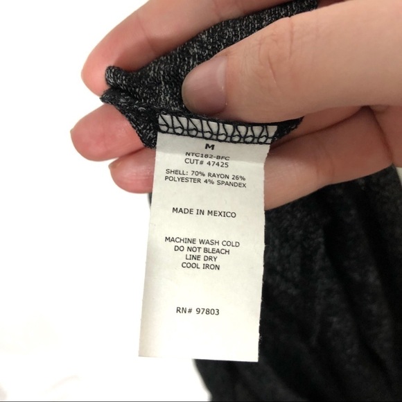 Green Envelope Cold Shoulder Sweater Medium Green Gray - Picture 5 of 5